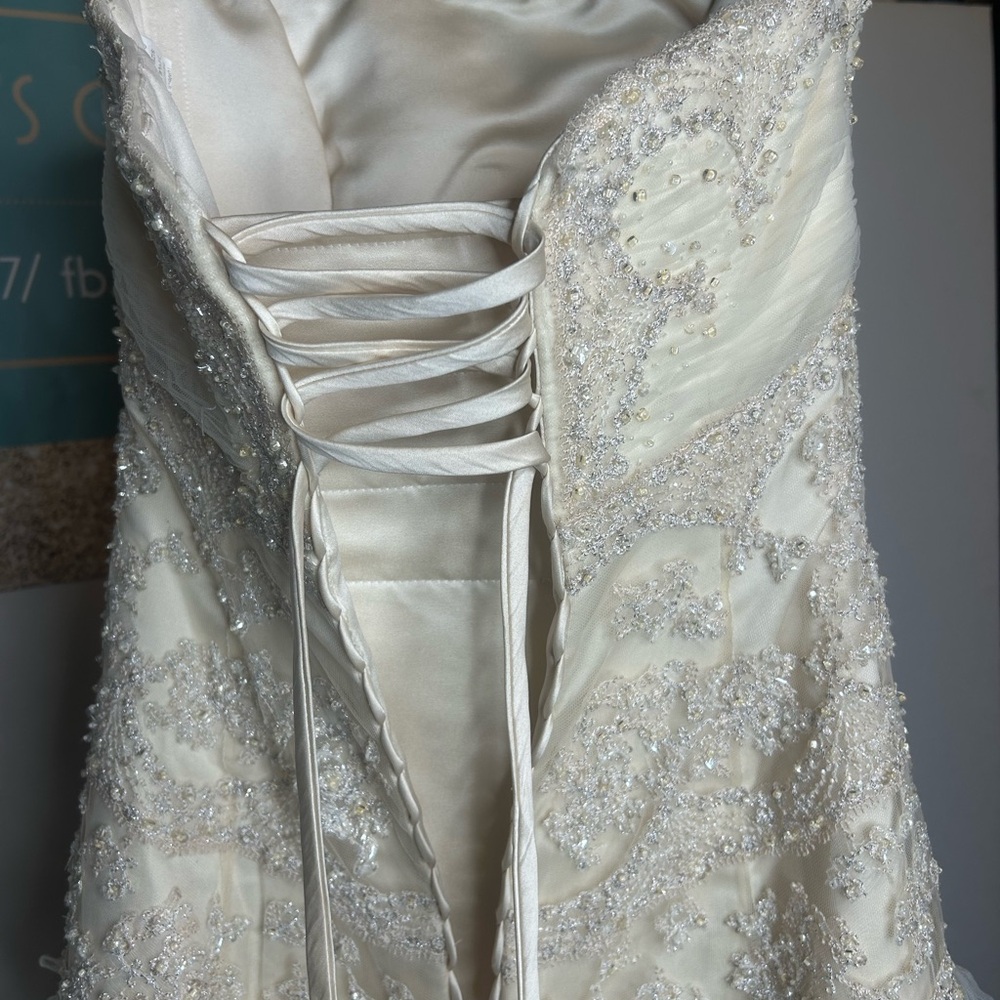 Maggie Sottero size 8 cream color wedding dress - Picture 7 of 8